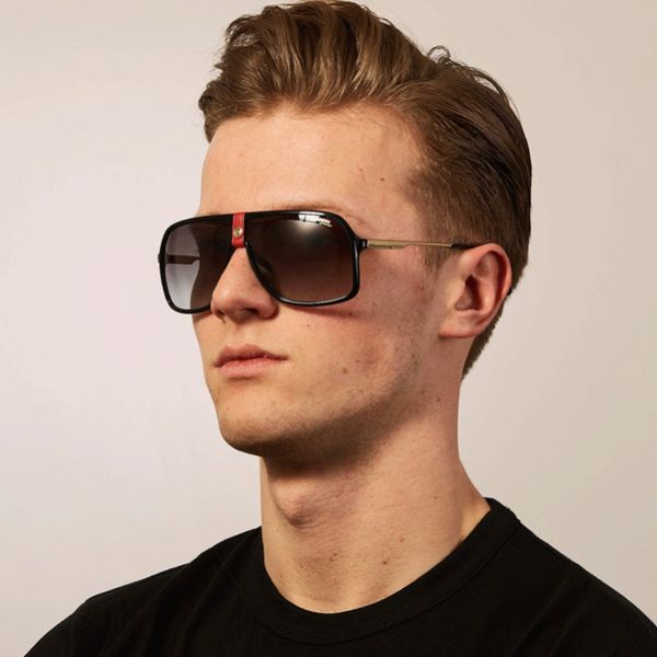 

dpz fashion modern aviation sunglasses button decoration men sunglasses women vintage brand design eye-catch sun glasses, White;black