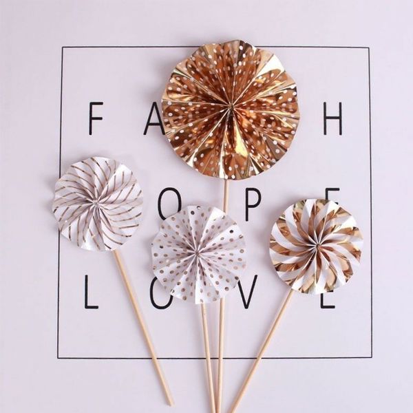 

4pcs paper folding gift baby shower diy cute birthday cake er sunflower fan