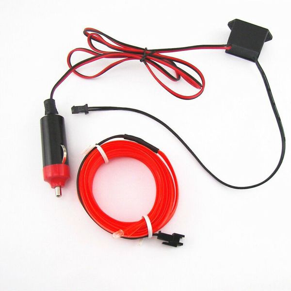 

200cm red cold led car interior decorative atmosphere wire strip light lamp universal car interior diy accessories 12v dc