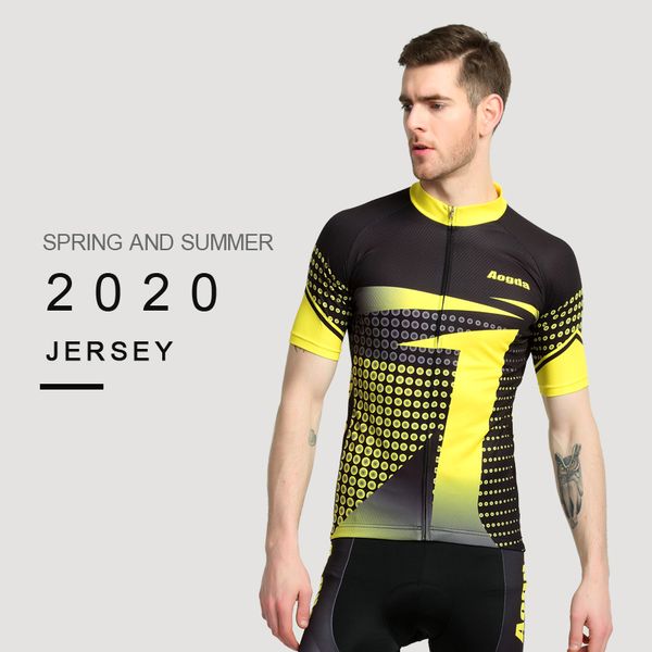 

racing sets 2021 aogda breasthable cycling jersey set summer road bike wear clothes roupas ropa ciclismo mens, Black;blue