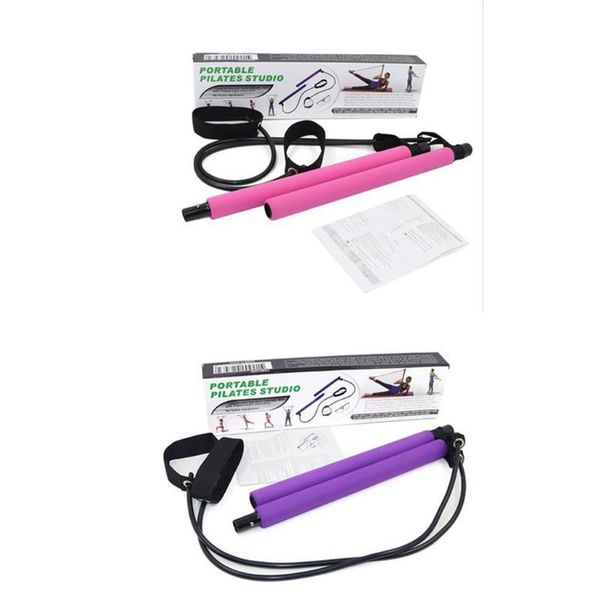 

multifunction pilates resistance band and toning bar home gym portable total body workout yoga fitness shaping equipment