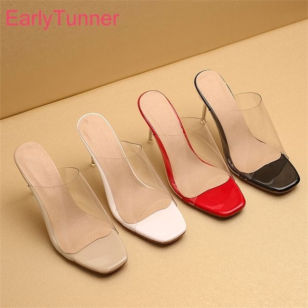 

2020 summer brand new sweet black white women transparent sandals lady casual shoes em812 plus big small size 11 30 43 48 0925