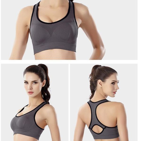 

women breathable sports bra,absorb sweat shockproof padded sports bra athletic gym running fitness yoga, White;black