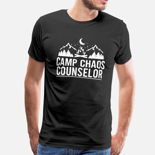 

funny camp chaos counselor camping campfire beer t shirt men customize 100% cotton round collar homme interesting authentic shirt
