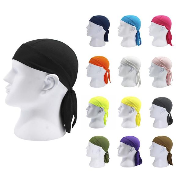 

quick dry pure cycling cap head scarf summer men running riding bandana headscarf ciclismo pirate hat hood headband hot, Black