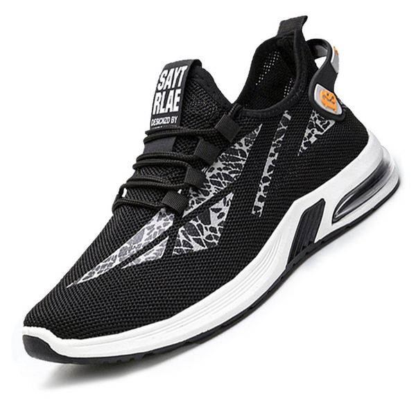 

litthing 2020 нью-дышащая мужская обувь безопасности мода кроссовки антипробуксовочная comfy вскользь ботинки узелок walking плоские туфли, Black