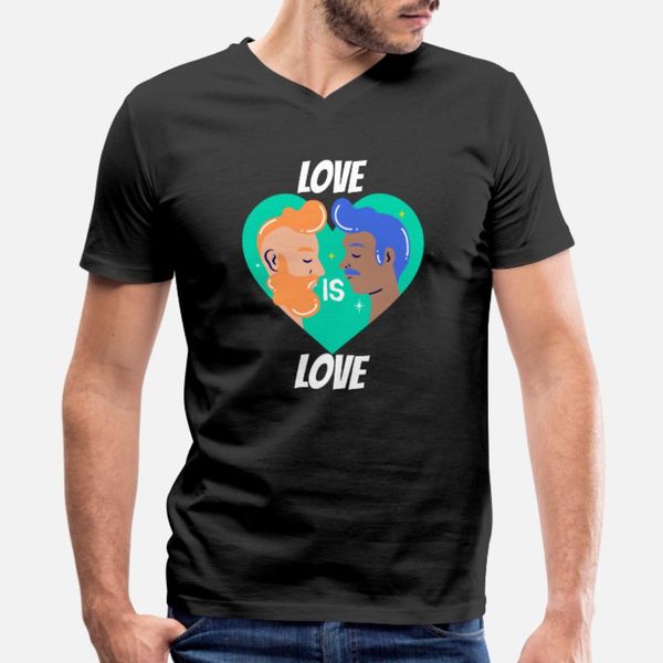 

love heart lgbt t shirt men designs cotton s-xxxl slim fitness comfortable spring autumn trend shirt
