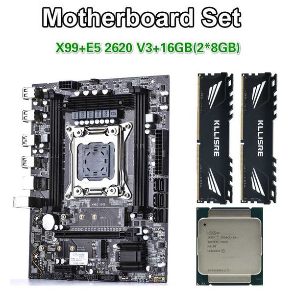 

kllisre x99 motherboard set with xeon e5 2620 v3 lga2011-3 cpu 2pcs gb =16gb 2400mhz ddr4 memory