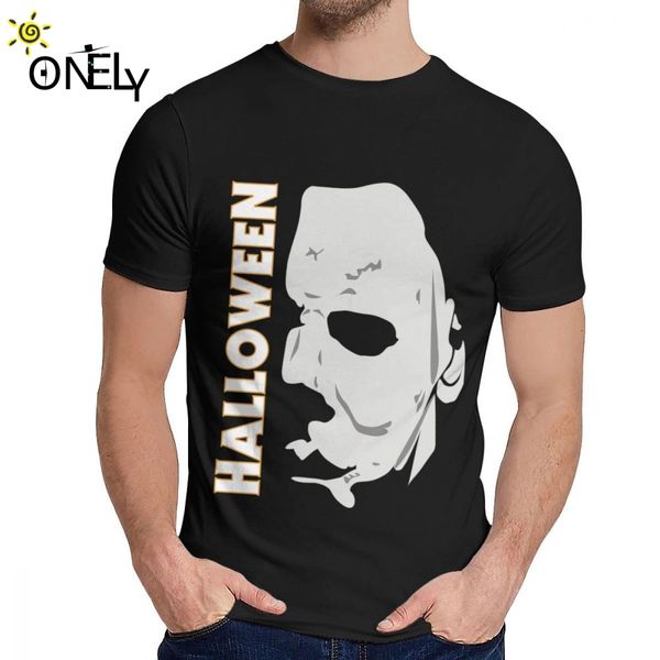 

male tee shirt halloween michael myers sororicide film natural cotton graphic round neck cartoon design la camiseta