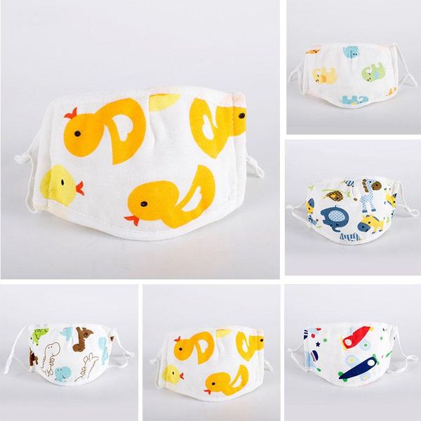 

yellow duck luxury printing party children boy girls cartoon designer face masks kids anti-dust washable cotton reusable masks