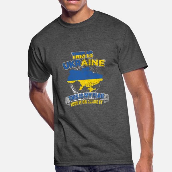 

this is ukraine this is my flag gift idea t shirt men print cotton round collar pattern gift new fashion spring formal shirt, White;black