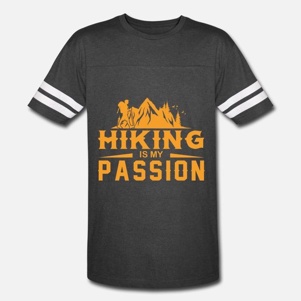

hiking is my passion t shirt men custom cotton crew neck outfit graphic casual spring autumn vintage shirt