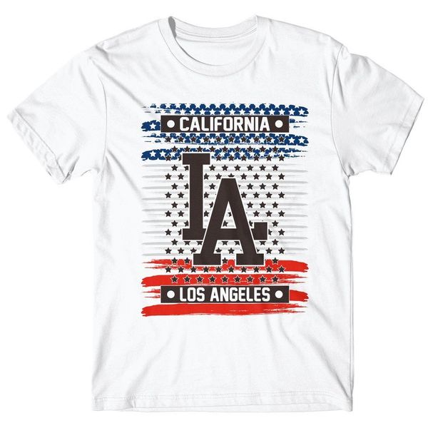 

повседневный высокого качества печати tee shirt mens t-shirt los angeles, california summer футболка