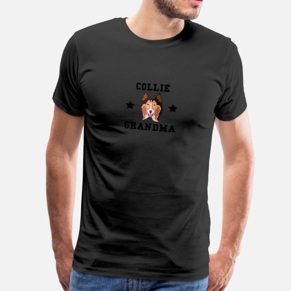 

collie grandma granddog t shirt men personalized tee shirt s-xxxl fit famous new style spring autumn pattern shirt