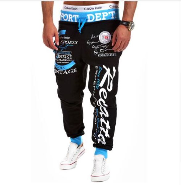 

2017 men gym sport pants harem pants casual elastic cotton mens fitness workout trousers skinny sweatpants trousers jogger pant, White;black