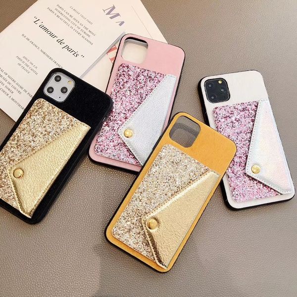 

luxury soft fur card bag stand holder cover for iphone 13 12 11 pro max xsmax xr xs x 6 6splus 7 8 plus phone case bag cases