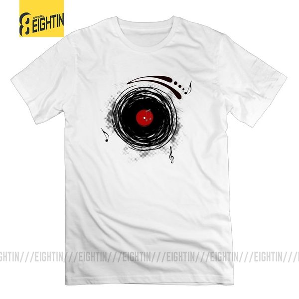 

vinyl records retro grunge dj art t shirt 100% cotton t-shirts unique o neck stylish man's short sleeve tees 4xl 5xl