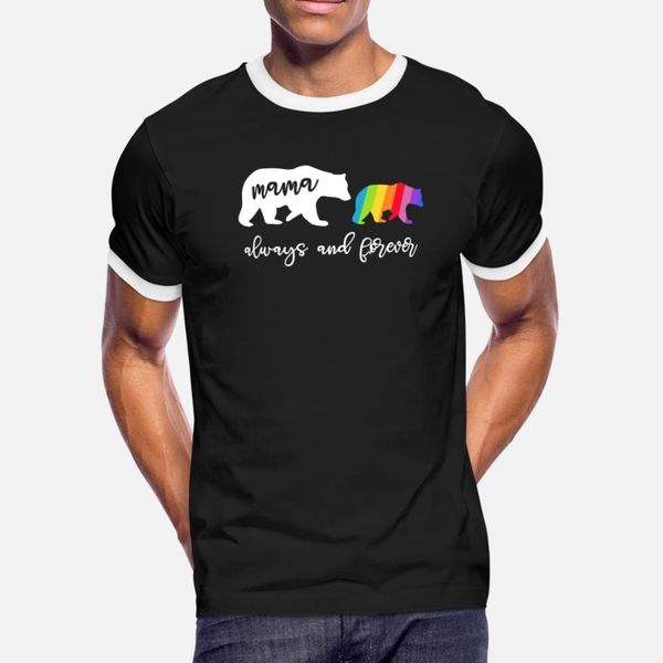 

mama bear always and forever lgbt t shirt men designer cotton s-xxxl formal fit authentic summer style formal shirt
