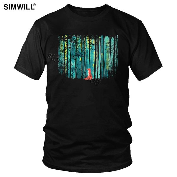 

fashion new arrival shirts men cotton tee forest whisper t shirt short sleeved animal fox graphic tshirt urban summer clothes
