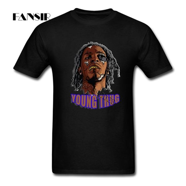 

classical t shirts man hip hop rapper young thug men t shirt 100% cotton short sleeve group clothing