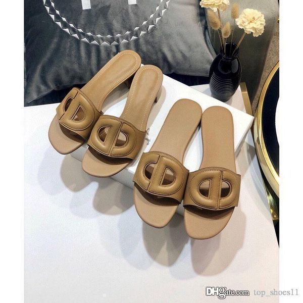 

high summer slides d-club mules beach indoor flat slippers women black camel blue denim white calfskin casual sandals 34-41