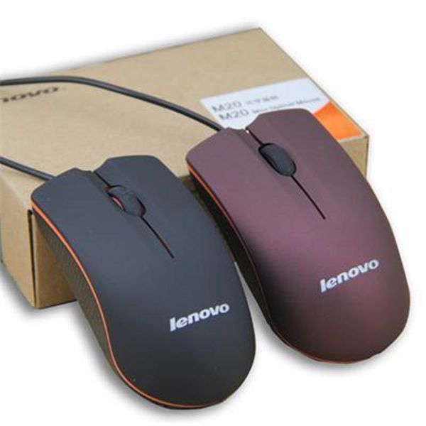 

cgjxslenovo m20 mini wired 3d optical usb gaming mouse mice for computer lapgame mouse with retail box dhl black red