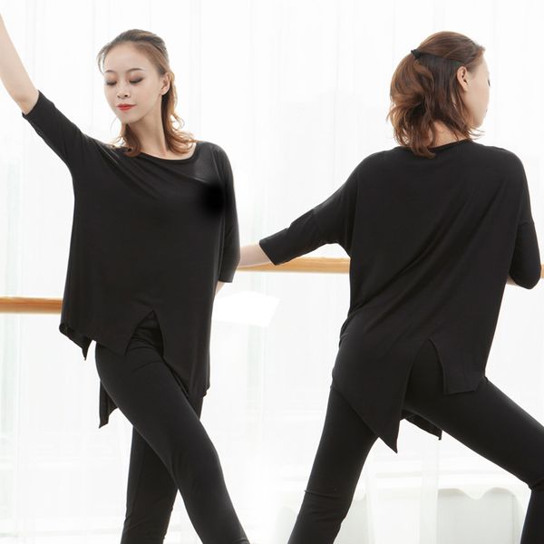 

stage wear twelve colors latin dance practice costume women rave short sleeves yoga ballroom jazz street bl4080, Black;red