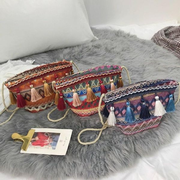 

2020 hot моды плеча женщин мешок boho соломы ручной прочистки пляж сумка