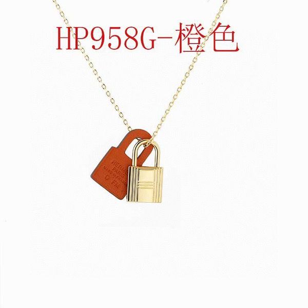 

fashion men lady women necklace titanium steel 18k gold lock necklaces with initials large size lock charm pendant 7 color, Silver