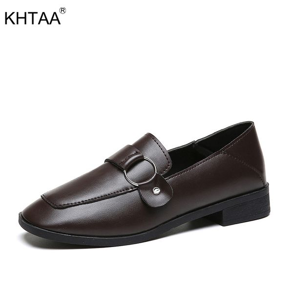 

women pu leather shoes square toe loafers office ladies pumps low heels slip on woman comfortable fashion shoe female uniform, Black