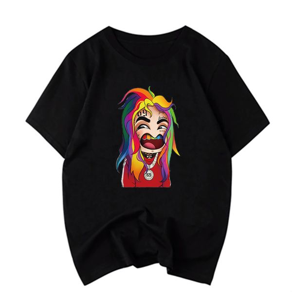 

men's short sleeve o neck t shirts 6ix9ine printing plus size tees brand good quality comfortable tee