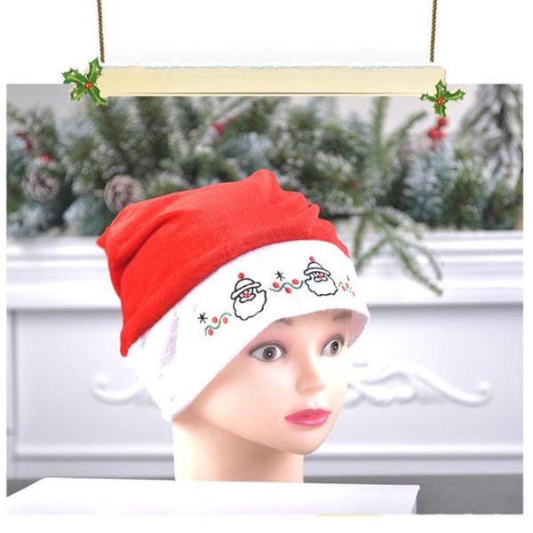 

navidad new year thick plush christmas hat kids christmas decorations for home santa claus gift warm winter