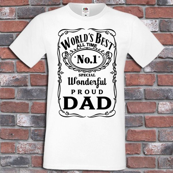 

2019 fashion dad shirt gift for dads fathers day present no.1 funny men's gift t-shirt men's tees