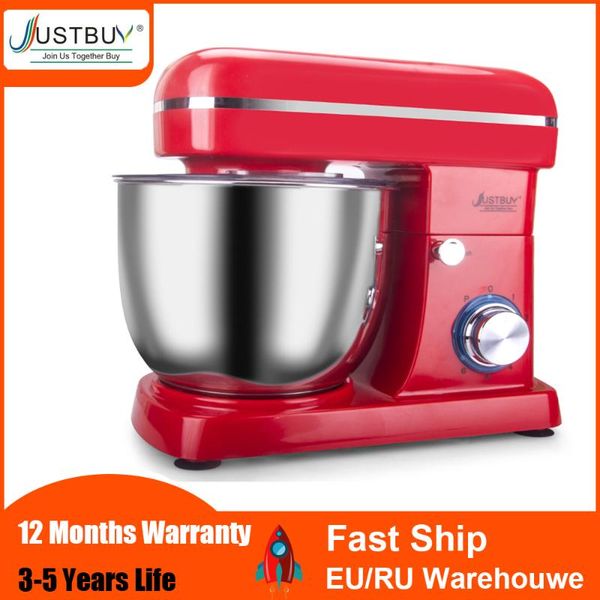 

5л 1500w нержавеющей стали чаша 6-ступенчатая kitchen stand mixer cream egg венчик блендера торт тесто хлеб mixer maker машина