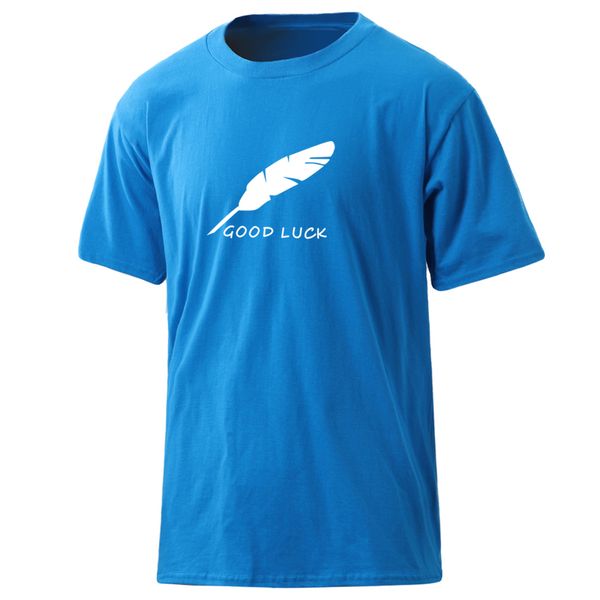 

mens good luck print 100% cotton t-shirts 2020 summer fashion clothes hipster hip hop tees casual o-neck male retro homme