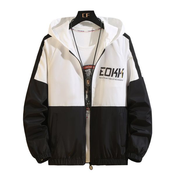 

2020 spring jacket men coat fashion slim windbreaker clothes outside thin clothes autumn printed logo men, Black;brown