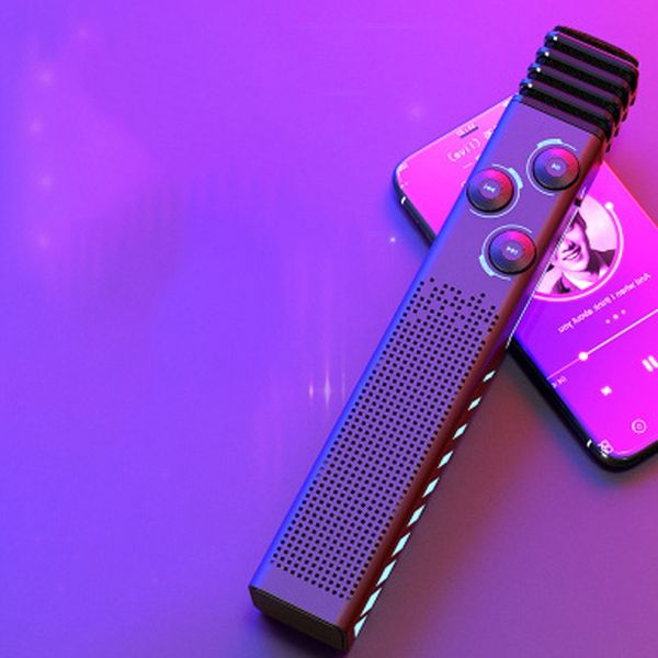 

m11 wireless bluetooth microphone rechargeable condenser microphone, integrated microphone speaker