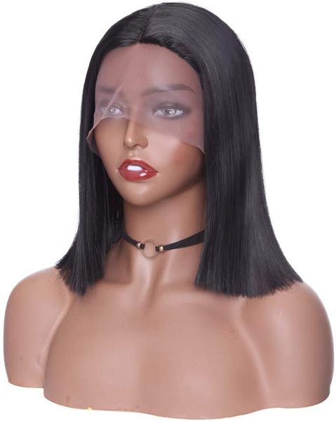 

2020 4*4 lace bob wigs 100% human hair wigs middle ratio pre plucked lace wig malaysia remy hair for black women