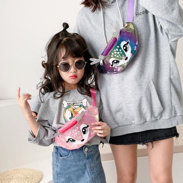 

20# 2020 kids children girls cute cartoon messenger crossbody bag waist bag chest bags ladies hand bags bolsos de paja verano