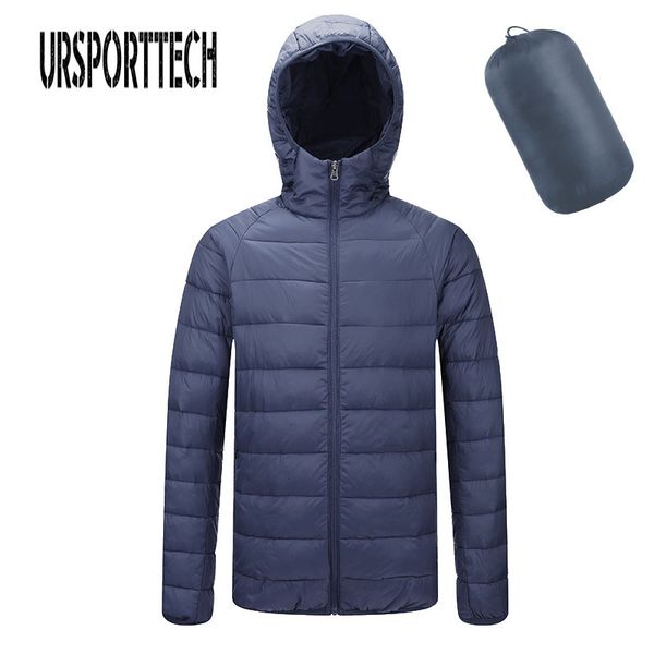 

new fashion ultra light down jacket men autumn winter hooded waterproof down jackets male casual winter warm down coat big size, Black;white