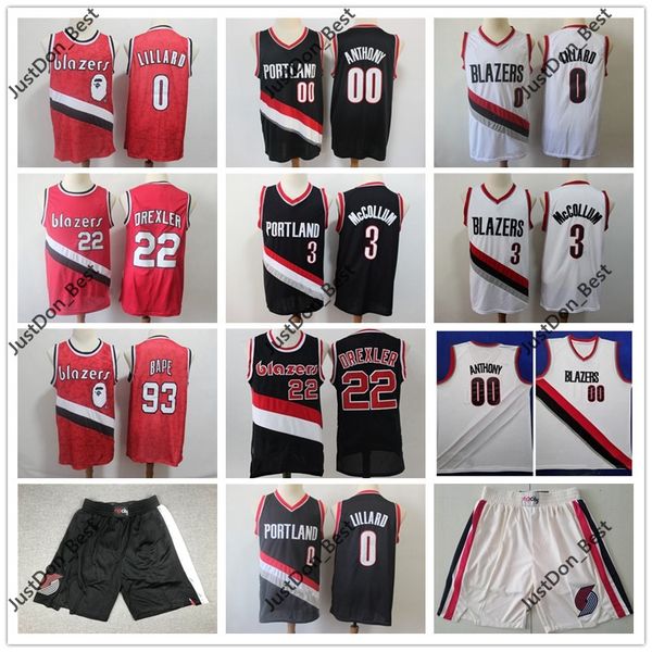

men youth kid city mens edition portlandtrailblazers damian 0 lillard c.j. 3 mccollum basketball jersey carmelo 00 anthony stitched, Black;red