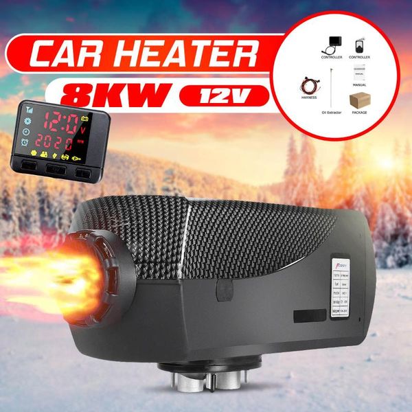 

car heater 8kw 12v air diesels heater parking with remote control lcd monitor for rv/motorhome trailer/trucks/boats