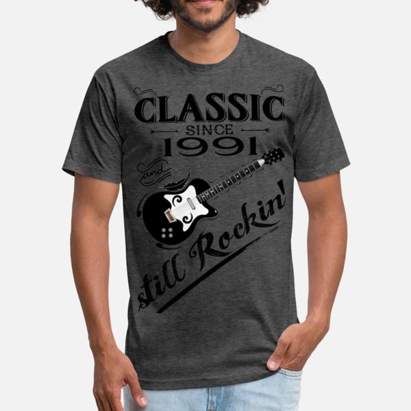 

classic since 1991 still rockin t shirt men customize cotton o-neck unique fitness casual summer vintage shirt