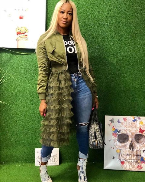 

куртка панелями сплошной цвет пальто весна осень женская одежда женская дизайнерская длинные куртки молния марлевые, Black;brown