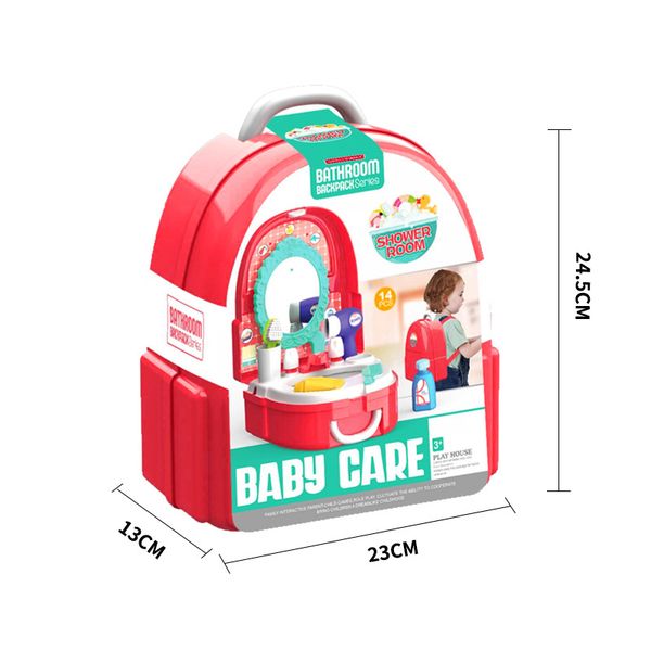 

children simulation kitchen utensils make up cashier kit set supermarket box home backpack box doctor boys and girls toys