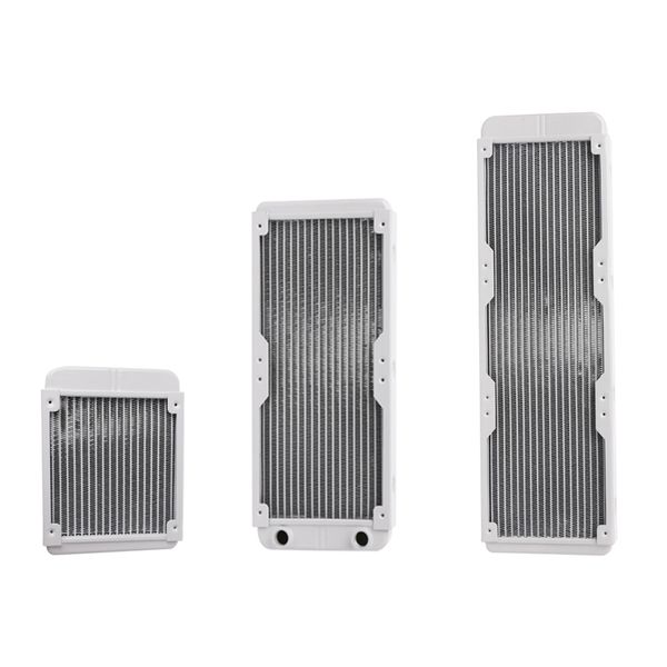 

1pc white 120/240/360mm aluminium water cooling computer radiator water cooler 18 tube cpu heat sink exchanger