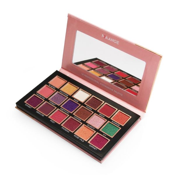 

eye shadow 18 colors matte shimmer glitter eyeshadow palette bright colorful long-lasting waterproof cosmetic