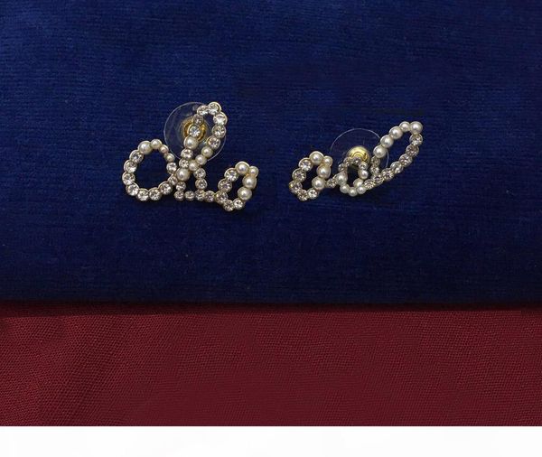 

have stamps fashion brand designer earrings for lady women party wedding lovers gift engagement luxury jewelry for bride with box, Golden;silver