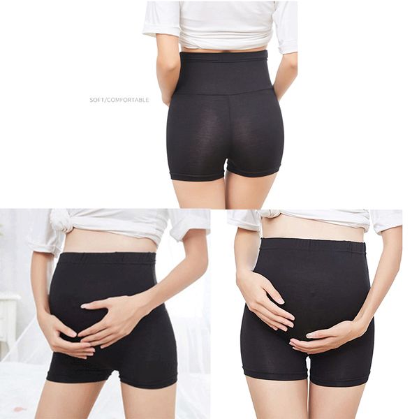 

new maternity panties women's maternity underwear high-waist over bump pregnancy support yoga shorts, White;red