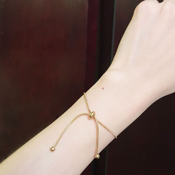

link, chain yun ruo rose gold color snake bracelet adjusted fashion woman gift 316 l titanium steel jewelry never fade drop, Black